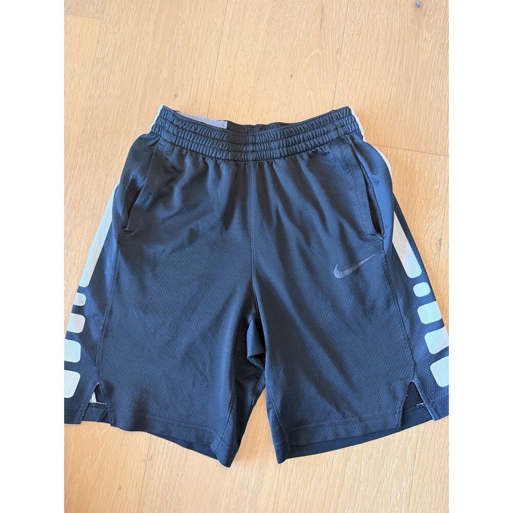 Nike ELITE Basketball Shorts Stripe Dri-Fit Athletic Black Boys Size Large
